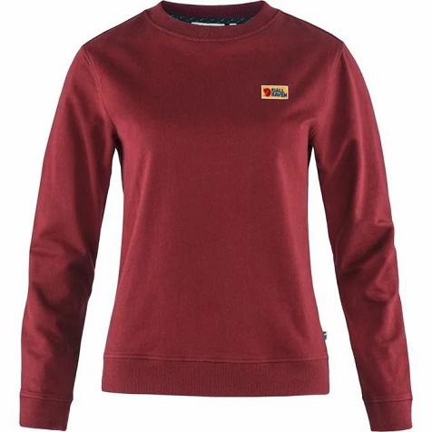 Fjällräven Women Vardag Sweater Red PH161555 Philippines